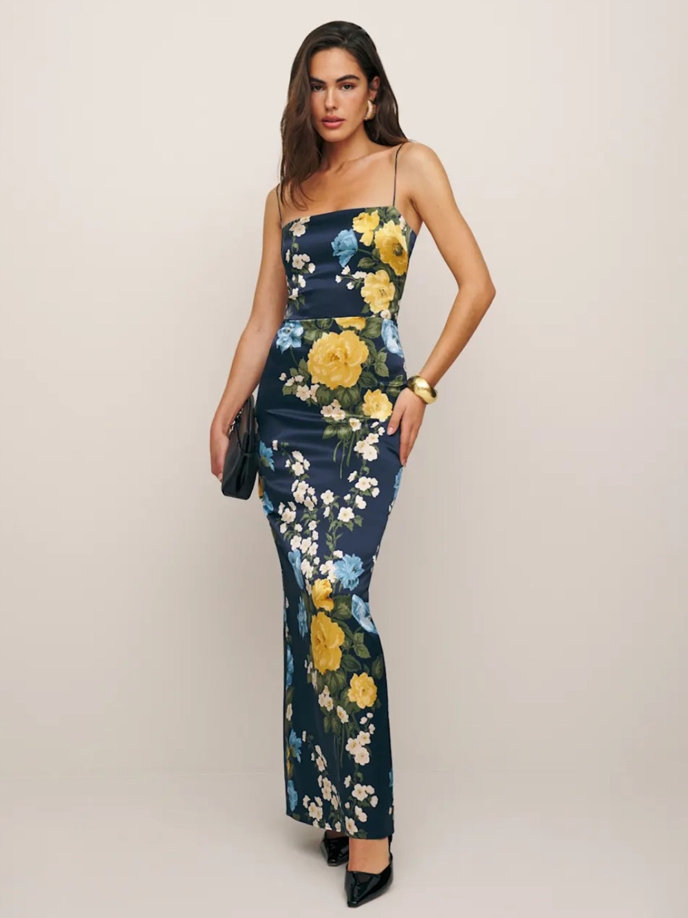 Reformation Frankie Silk Slip Dress in Donatella